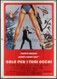 2f0047 FOR YOUR EYES ONLY Italian 2p 1981 Roger Moore as James Bond 007, Brian Bysouth art!