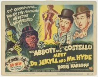 2f1090 ABBOTT & COSTELLO MEET DR. JEKYLL & MR. HYDE TC 1953 Bud & Lou meet monster Boris Karloff!
