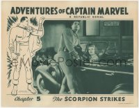 2f1187 ADVENTURES OF CAPTAIN MARVEL chapter 5 LC 1941 Tom Tyler in costume, Scorpion Strikes, rare!