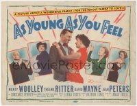 2f1093 AS YOUNG AS YOU FEEL TC 1951 sexy Marilyn Monroe, Woolley, Ritter, Jean Peters, David Wayne