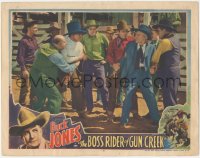 2f1213 BOSS RIDER OF GUN CREEK LC 1936 men break up fight between Buck Jones & old guy!