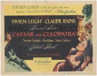 2f1100 CAESAR & CLEOPATRA TC 1946 Vivien Leigh & Claude Rains, written by George Bernard Shaw!