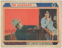2f1216 CANYON OF ADVENTURE LC 1928 Ken Maynard tries to impress pretty senorita Virginia Brown Faire!