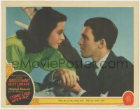 2f1229 COME LIVE WITH ME LC 1941 beautiful Hedy Lamarr meets James Stewart & asks him to marry her!