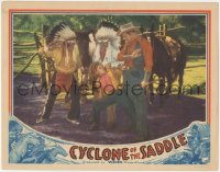 2f1238 CYCLONE OF THE SADDLE LC 1935 Yakima Canutt & Native American Indians punishing Bobby Nelson!