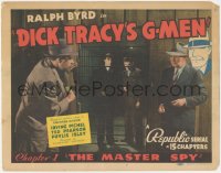 2f1112 DICK TRACY'S G-MEN chapter 1 TC 1939 Ralph Byrd, Chester Gould art, The Master Spy, ultra rare!