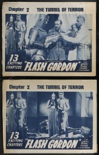 2f1076 FLASH GORDON 2 chapter 2 LCs R1940s Buster Crabbe, Jean Rogers, The Tunnel of Terror!