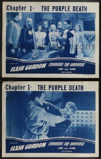 2f1077 FLASH GORDON CONQUERS THE UNIVERSE 2 chapter 1 LCs R1940s Buster Crabbe in The Purple Death!