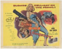 2f1129 GUNS, GIRLS & GANGSTERS TC 1959 sexiest bad Mamie Van Doren, blonde hell-cat on the prowl!
