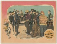 2f1283 HILLS OF PERIL LC 1927 many cowboys watch hero Buck Jones in confrontation!