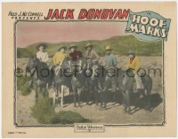 2f1287 HOOF MARKS LC 1927 great far shot of Jack Donovan & five other cowboys on their horses!
