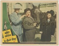 2f1297 IT AIN'T HAY LC 1943 Patsy O'Connor watches Bud Abbott feed carrot to wacky Lou Costello!