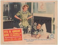 2f1298 IT'S A GREAT LIFE LC 1943 Penny Singleton as Blondie, Arthur Lake as Dagwood w/puppies!