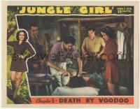 2f1303 JUNGLE GIRL chapter 1 LC 1941 Gifford, Edgar Rice Burroughs, Death by Voodoo, full color!