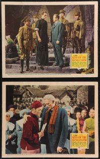 2f1080 KEYS OF THE KINGDOM 2 LCs 1944 old/younger Gregory Peck with Chinese villagers & soldiers!