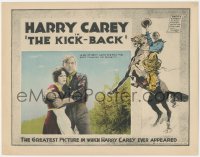 2f1305 KICK-BACK LC 1922 she felt the soft comfort of security in Harry Carey's sturdy arms!