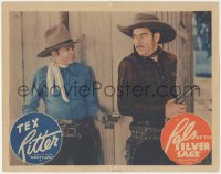 2f1348 PALS OF THE SILVER SAGE LC 1940 Tex Ritter with two guns sneaks up behind bad Glenn Strange!