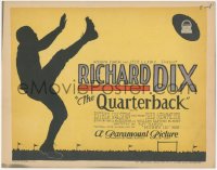 2f1156 QUARTERBACK TC 1926 great silhouette art of Richard Dix kicking football, ultra rare!