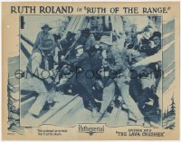 2f1362 RUTH OF THE RANGE chapter 9 LC 1923 Ruth Roland fighting with men in brawl, The Lava Crusher!