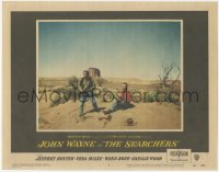 2f1367 SEARCHERS LC #7 1956 John Wayne & Jeffrey Hunter in Monument Valley, directed by John Ford!