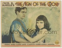 2f1384 SIGN OF THE CROSS LC 1932 Cecil B. DeMille, best c/u of Fredric March & Claudette Colbert!