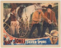 2f1386 SILVER SPURS LC 1936 Muriel Evans watches Buck Jones hold the bad guy at gunpoint!