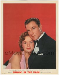 2f0916 SINGIN' IN THE RAIN photolobby 1952 best romantic close up of Gene Kelly & Debbie Reynolds!