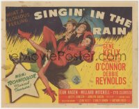 2f1167 SINGIN' IN THE RAIN TC 1952 classic art of Gene Kelly, Donald O'Connor & Debbie Reynolds!