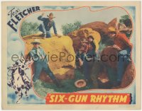 2f1388 SIX-GUN RHYTHM LC 1939 cowboy Tex Fletcher surrounded by bad guys about to ambush him!