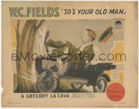2f1391 SO'S YOUR OLD MAN LC 1926 W.C. Fields in tiny car crashing into tree, very rare!