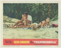 2f1412 THUNDERBALL LC #5 1965 Sean Connery as James Bond sucks poison from Claudine Auger's foot!