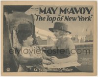 2f1173 TOP OF NEW YORK TC 1922 c/u of pretty May McAvoy & young handicapped brother Pat Moore, rare!