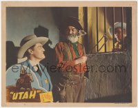 2f1424 UTAH LC 1945 Gabby Hayes w/ hacksaw & sheriff Jack Rutherford break Roy Rogers out of jail!