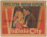2f1426 VIRGINIA CITY LC 1940 romantic c/u of Miriam Hopkins & Errol Flynn, Michael Curtiz western!