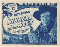 2f1181 WINNERS OF THE WEST chapter 12 TC 1940 Dick Foran Universal serial, The Battle of Black Hawk!
