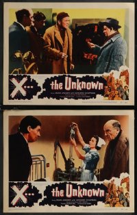 2f1087 X THE UNKNOWN 2 LCs 1957 Dean Jagger, it kills but it cannot be killed, Hammer horror sci-fi!