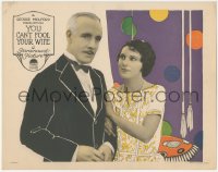2f1437 YOU CAN'T FOOL YOUR WIFE LC 1923 great c/u of pretty Leatrice Joy & Lewis Stone in tuxedo!
