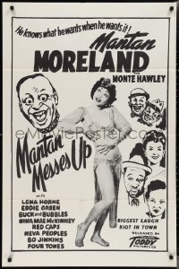2f0810 MANTAN MESSES UP 1sh R1950s Moreland, Monte Hawley, Lena Horne, Toddy Pictures!