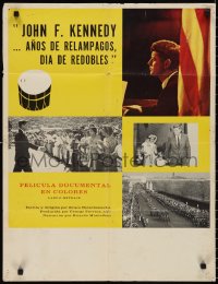 2f0608 YEARS OF LIGHTNING DAY OF DRUMS Mexican poster 1966 John F. Kennedy documentary, different!