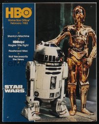 2f0470 STAR WARS 5x7 HBO TV schedule February 1983 airing for the first time on television, rare!