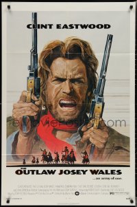 2f0835 OUTLAW JOSEY WALES NSS style 1sh 1976 Eastwood is an army of one, art by Roy Andersen!