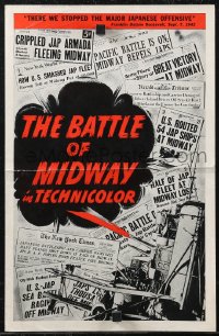 2f0401 BATTLE OF MIDWAY pressbook 1942 directed by John Ford, WWII newspaper headlines, ultra rare!