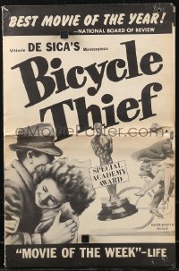 2f0402 BICYCLE THIEF pressbook 1949 Vittorio De Sica classic, with original poster images!