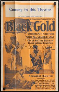 2f0403 BLACK GOLD pressbook 1927 exact full-size image of the 14x22 window card, all black cast!