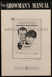 2f0217 CHARADE pressbook 1963 tough Cary Grant & sexy Audrey Hepburn, expect the unexpected!