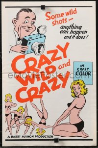 2f0405 CRAZY WILD & CRAZY pressbook 1965 Barry Mahon, anything can happen, sexy & ultra rare!