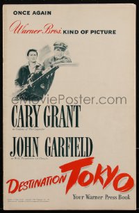 2f0229 DESTINATION TOKYO pressbook 1943 Cary Grant & John Garfield in WWII, Delmer Daves, rare!
