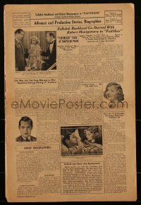 2f0244 FAITHLESS pressbook 1932 Tallulah Bankhead turns prostitute to save Robert Montgomery, rare!