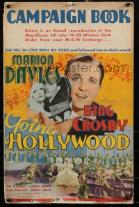 2f0256 GOING HOLLYWOOD pressbook 1933 Bing Crosby & pretty Marion Davies, Raoul Walsh, ultra rare!