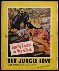 2f0266 HER JUNGLE LOVE pressbook 1938 sexy tropical Dorothy Lamour in sarong, Ray Milland, rare!